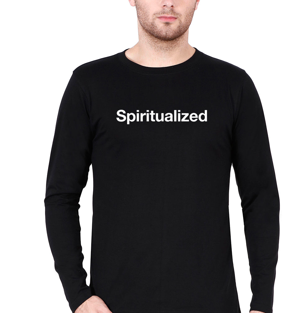 Spiritualized Full Sleeves T-Shirt for Men-Black-Ektarfa.online