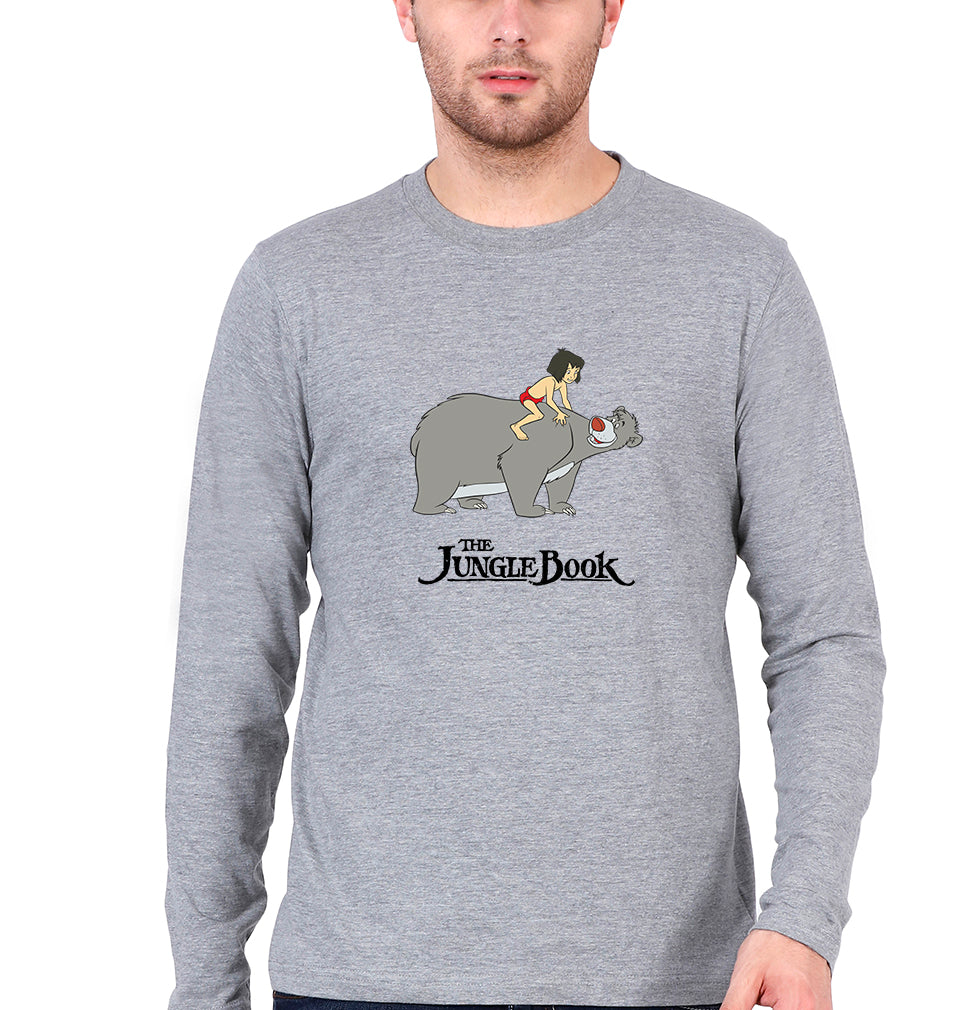 jungle book Full Sleeves T-Shirt for Men-Grey Melange-Ektarfa.online