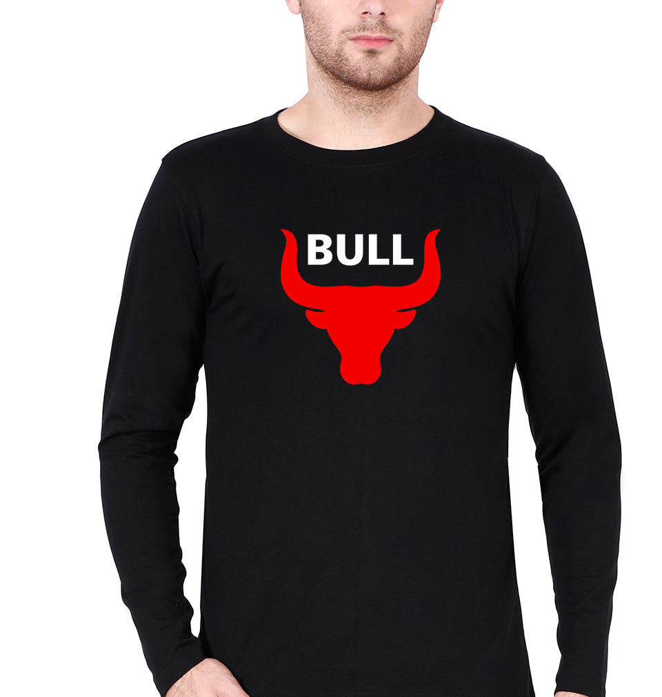 Bull Full Sleeves T-Shirt for Men-Black-Ektarfa.online