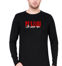 Load image into Gallery viewer, punjabi aa gaye oye Full Sleeves T-Shirt for Men-Black-Ektarfa.online
