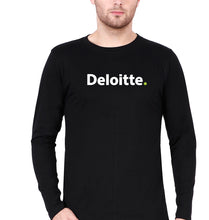 Load image into Gallery viewer, Deloitte Full Sleeves T-Shirt for Men-Black-Ektarfa.online
