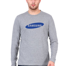 Load image into Gallery viewer, Samsung Full Sleeves T-Shirt for Men-Grey Melange-Ektarfa.online
