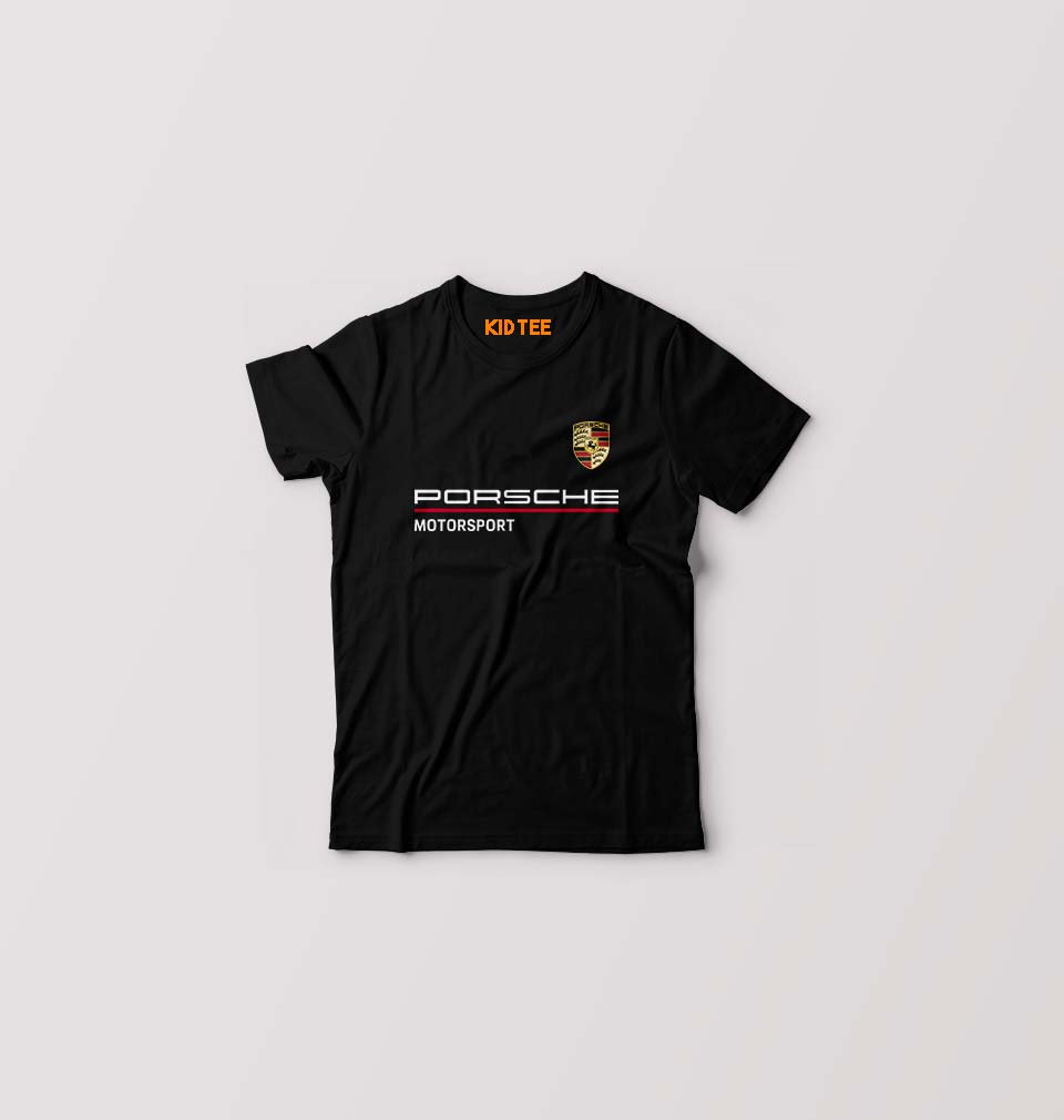 Porsche T-Shirt for Boy/Girl-Black-Ektarfa.online