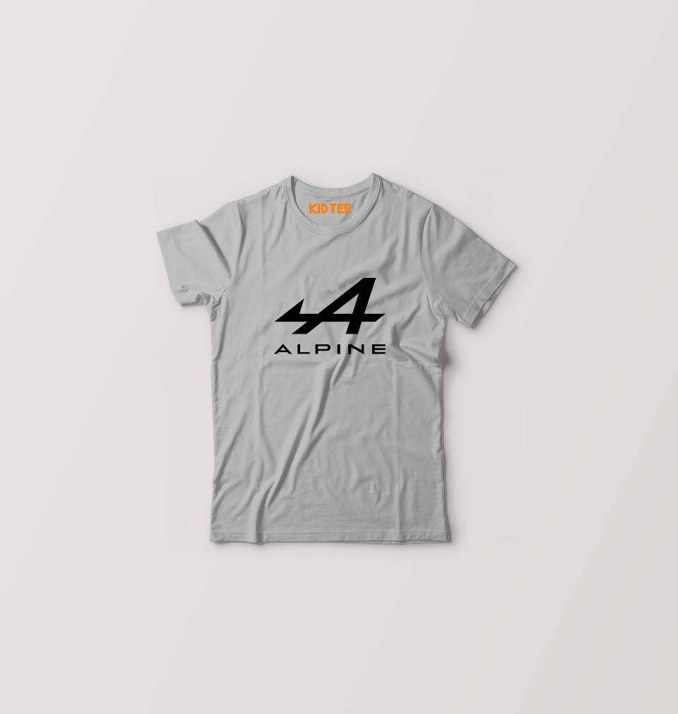 Alpine Kids T-Shirt for Boy/Girl-Grey-Ektarfa.online