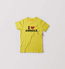 Load image into Gallery viewer, I LOVE GOOGLE T-Shirt for Boy/Girl-Yellow-Ektarfa.online
