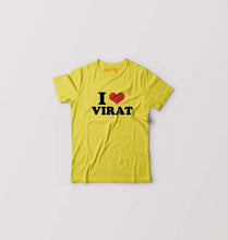Load image into Gallery viewer, I LOVE VIRAT T-Shirt for Boy/Girl-Yellow-Ektarfa.online
