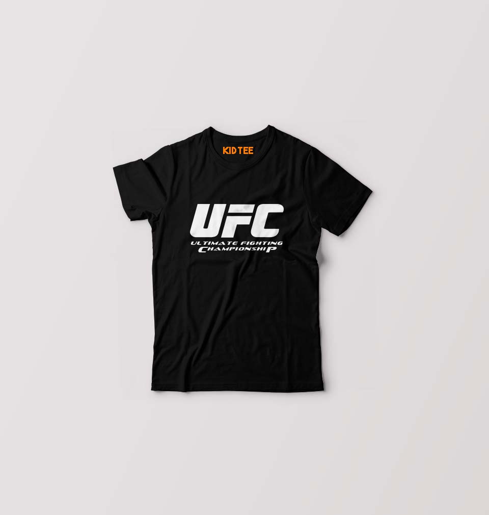 UFC Kids T-Shirt for Boy/Girl-Black-Ektarfa.online