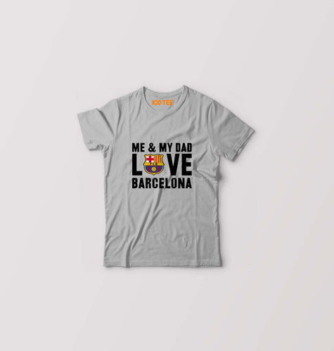 Love Barcelona Kids T-Shirt for Boy/Girl-Grey-Ektarfa.online