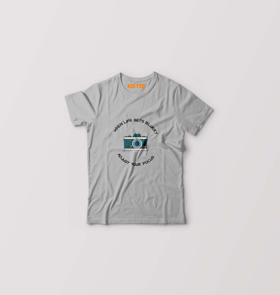 Life Photography Kids T-Shirt for Boy/Girl-Grey-Ektarfa.online