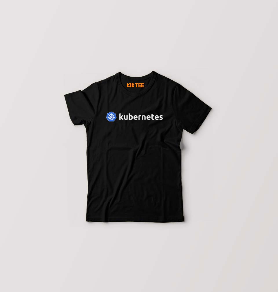 Kubernetes T-Shirt for Boy/Girl-Black-Ektarfa.online