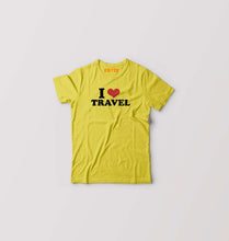 Load image into Gallery viewer, I LOVE TRAVEL T-Shirt for Boy/Girl-Yellow-Ektarfa.online
