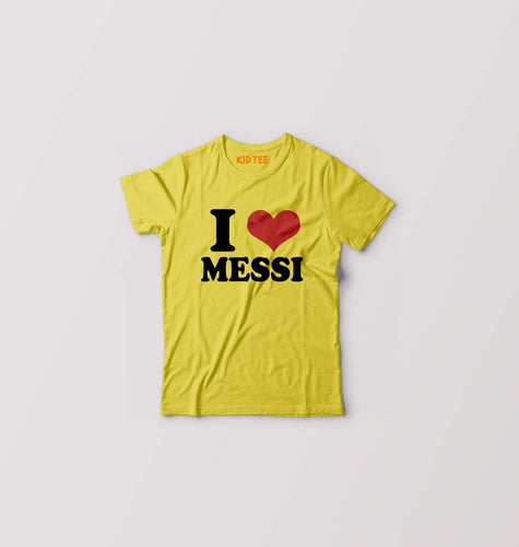 I LOVE MESSI T-Shirt for Boy/Girl-Yellow-Ektarfa.online