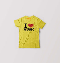 Load image into Gallery viewer, I LOVE MUSIC T-Shirt for Boy/Girl-Yellow-Ektarfa.online
