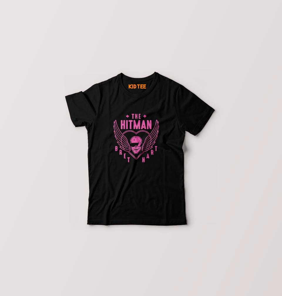 Bret Hart (Hitman) T-Shirt for Boy/Girl-Black-Ektarfa.online
