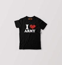 Load image into Gallery viewer, I Love Army T-Shirt for Boy/Girl-Black-Ektarfa.online
