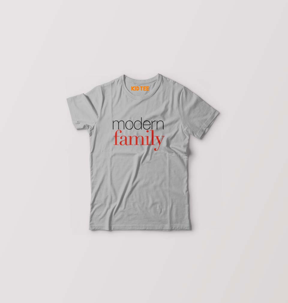 modern family Kids T-Shirt for Boy/Girl-Grey-Ektarfa.online