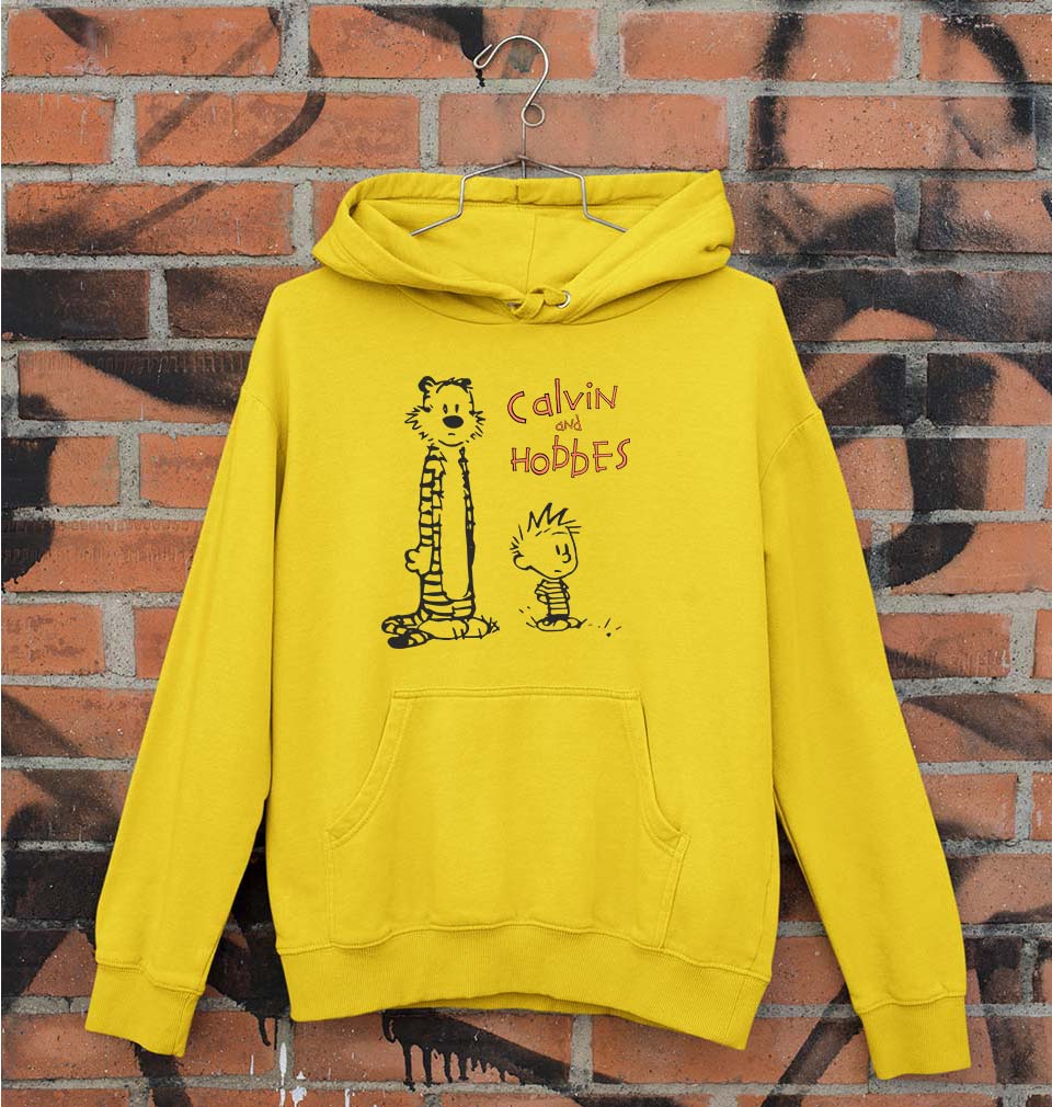 calvin hobbes Unisex Hoodie for Men/Women-Mustard Yellow-Ektarfa.online