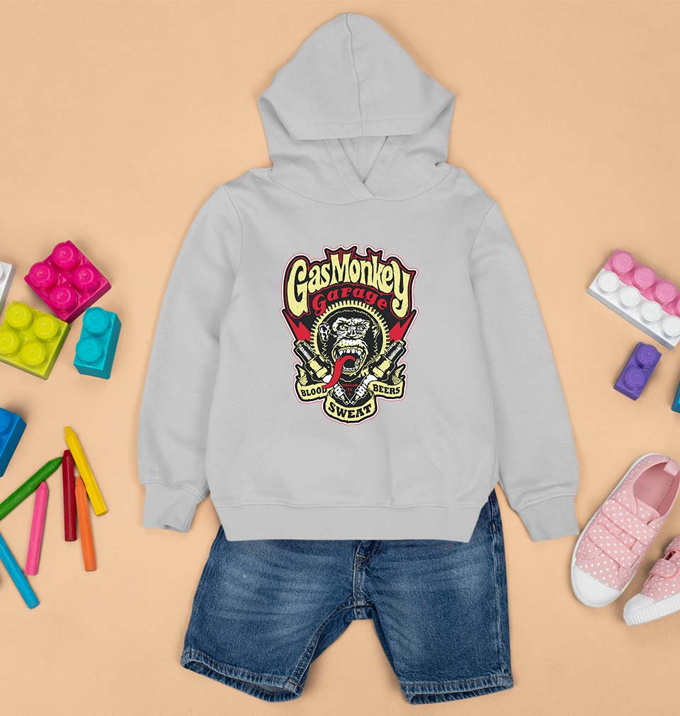 Gas Monkey Hoodie for Boy/Girl-Grey-Ektarfa.online