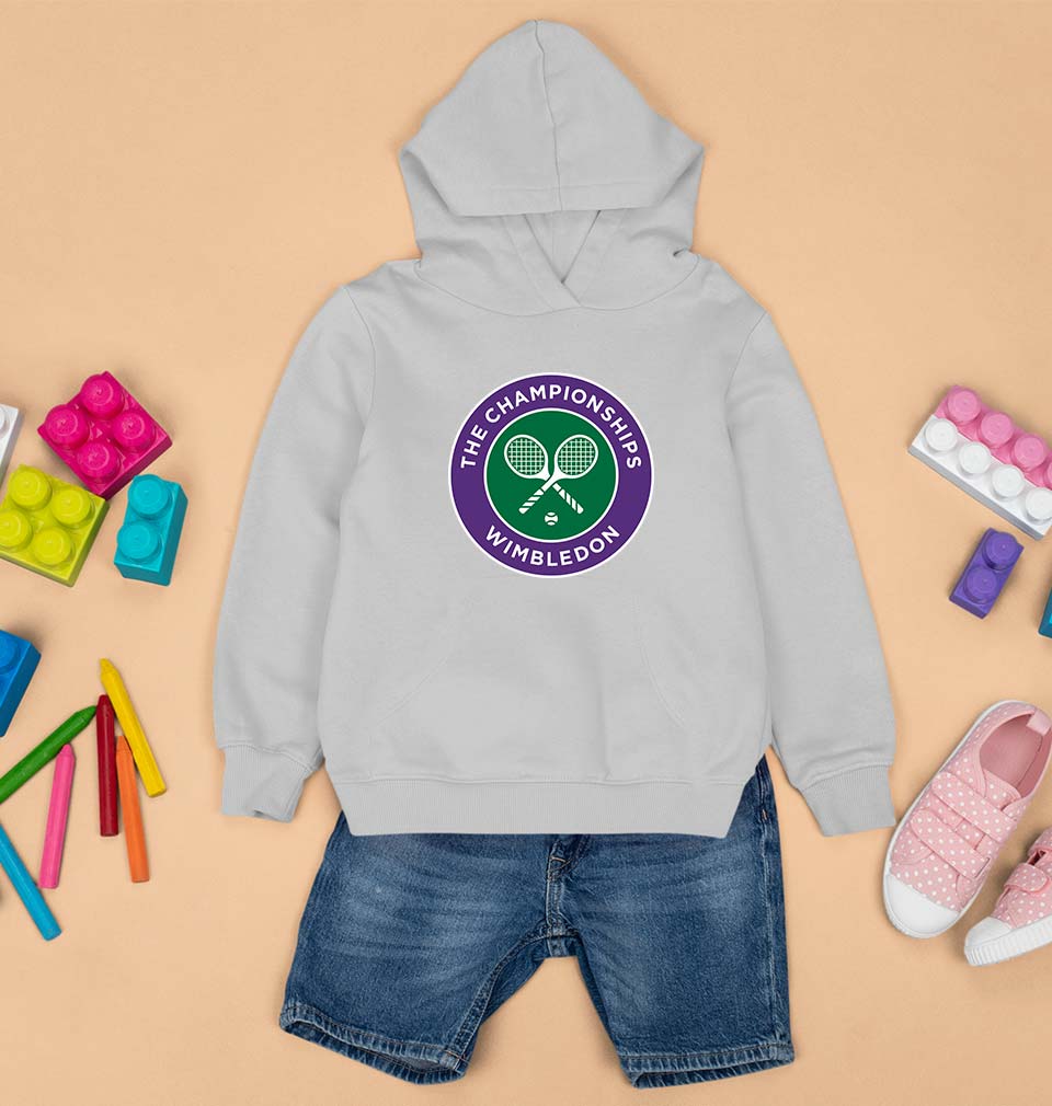 wimbledon Kids Hoodie for Boy/Girl-Grey-Ektarfa.online