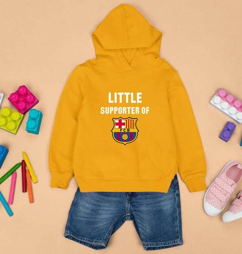 Little Supporter Barcelona Kids Hoodie for Boy/Girl-Mustard Yellow-Ektarfa.online
