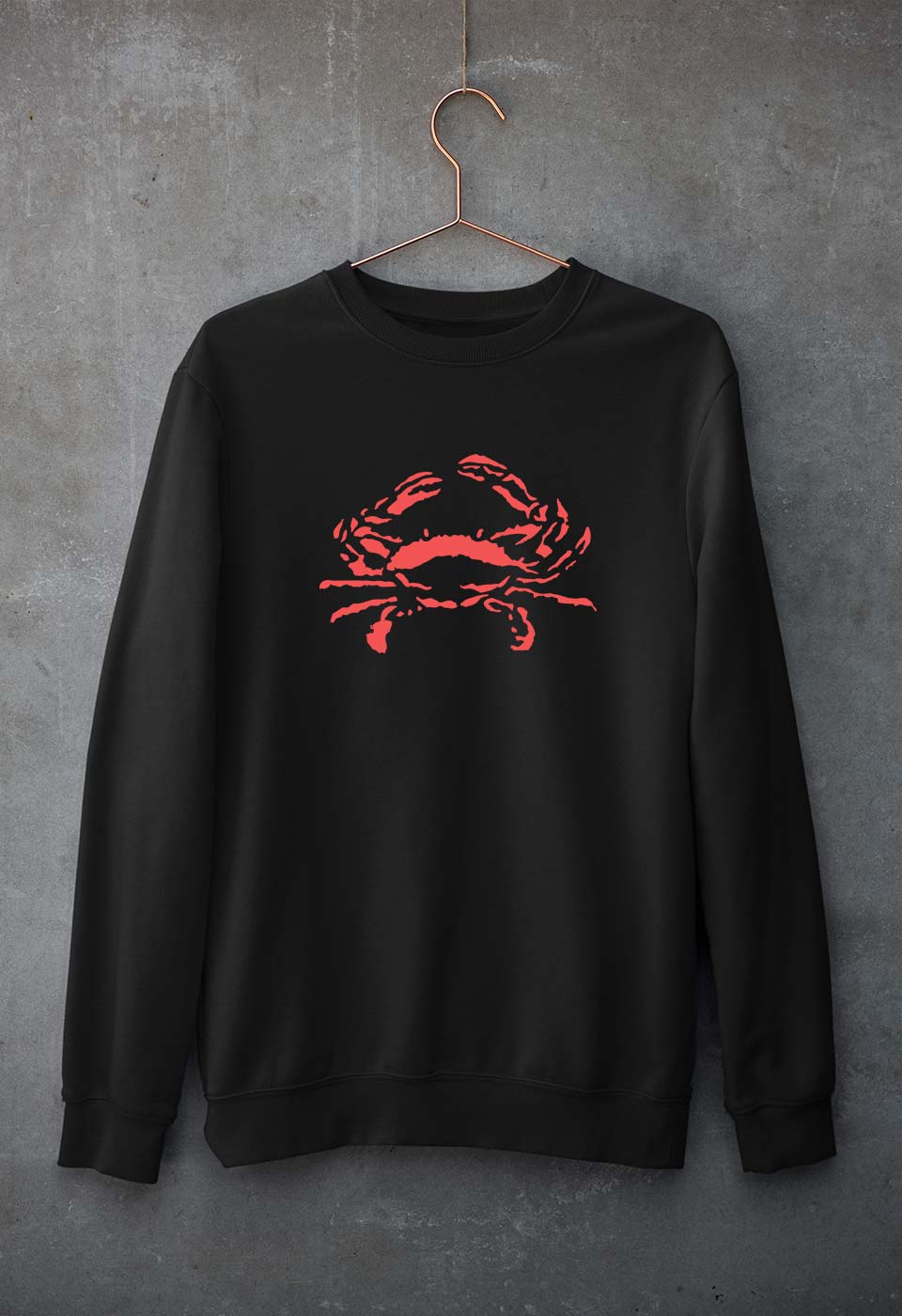 crab Sweatshirt for Men/Women-Black-Ektarfa.online