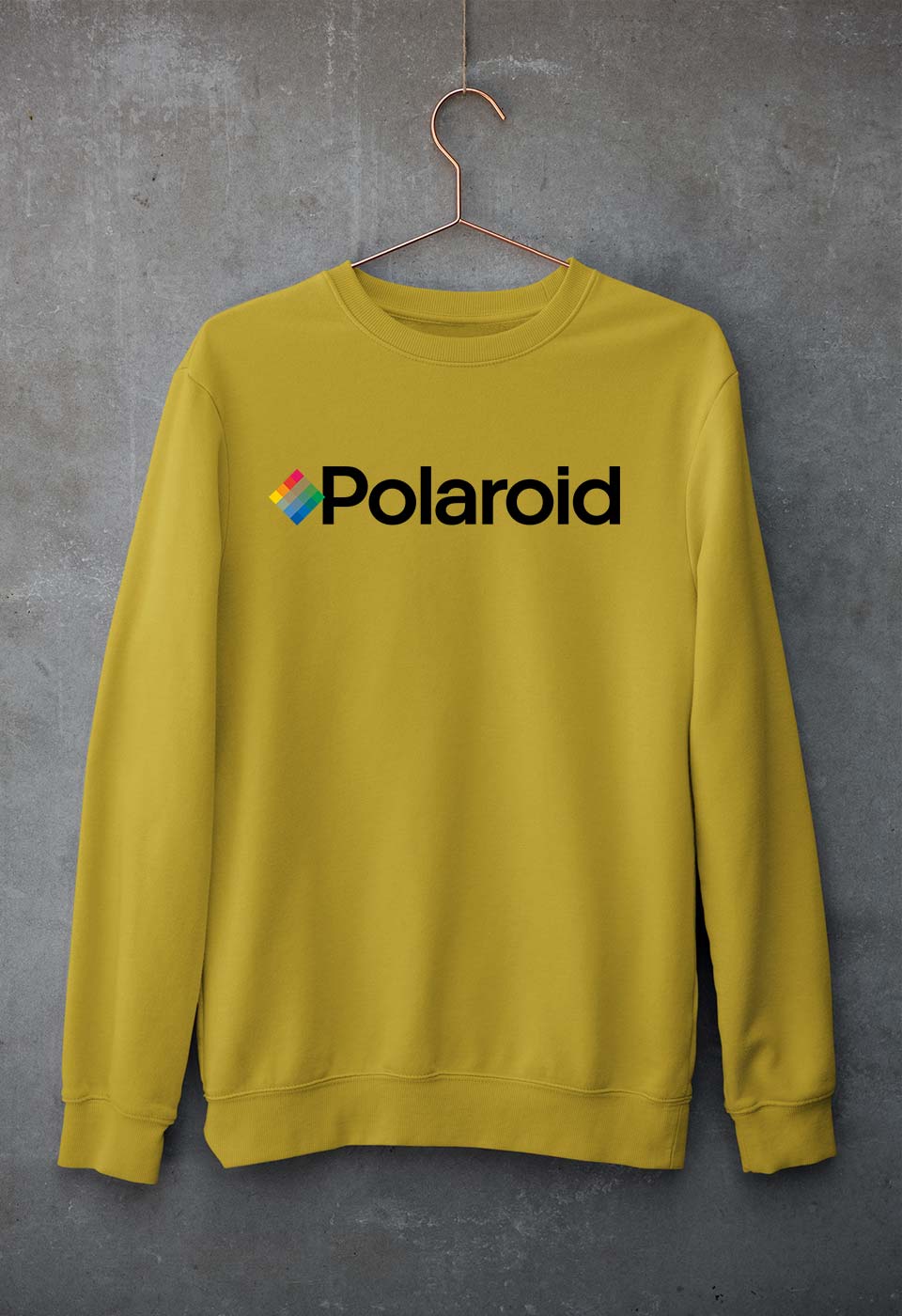Polaroid Sweatshirt for Men/Women-Mustard Yellow-Ektarfa.online