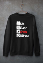 Load image into Gallery viewer, Eat Sleep Anime Repeat Sweatshirt for Men/Women
