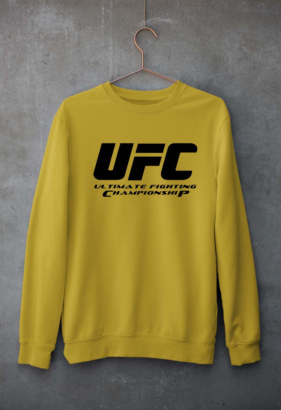 UFC Sweatshirt for Men/Women-Mustard Yellow-Ektarfa.online