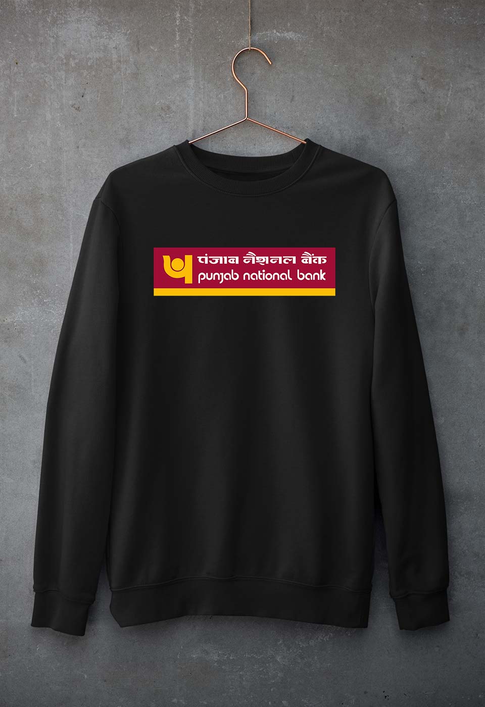 Punjab national bank (PNB) Unisex Sweatshirt for Men/Women-Black-Ektarfa.online