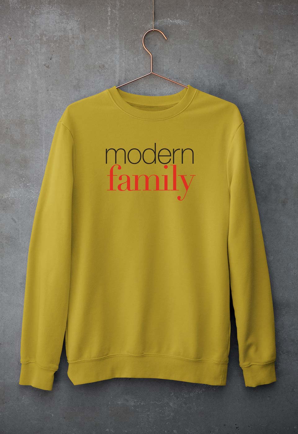 modern family Sweatshirt for Men/Women-Mustard Yellow-Ektarfa.online