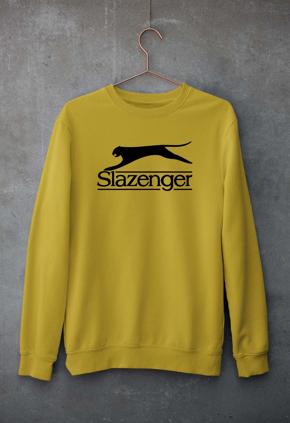 Slazenger Sweatshirt for Men/Women-Mustard Yellow-Ektarfa.online