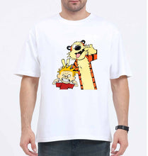 Load image into Gallery viewer, calvin hobbes Oversized T-Shirt for Men-White-Ektarfa.online
