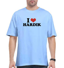 Load image into Gallery viewer, I LOVE HARDIK Oversized T-Shirt for Men
