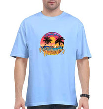 Load image into Gallery viewer, beach therapy Oversized T-Shirt for Men-Baby Blue-Ektarfa.online
