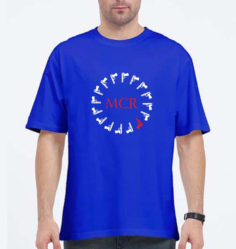 My Chemical Romance (MCR) Oversized T-Shirt for Men-Royal Blue-Ektarfa.online
