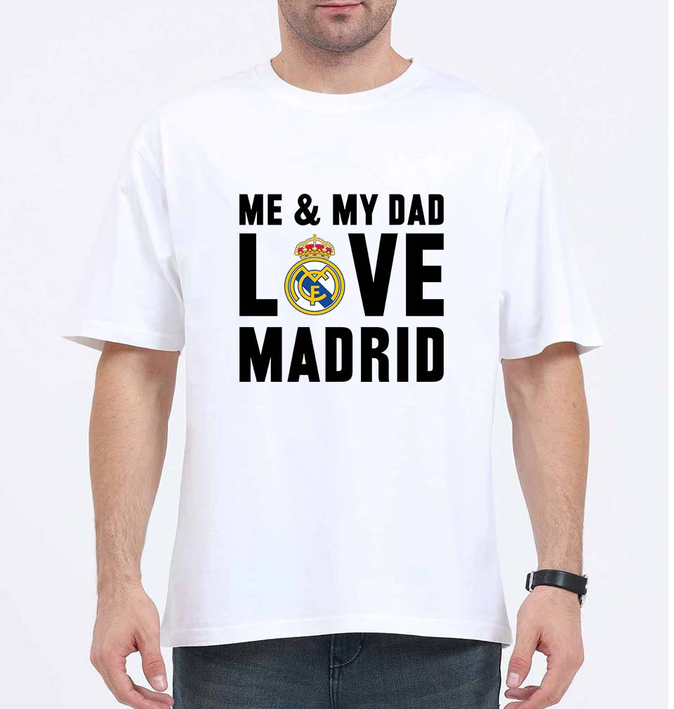 Love Real Madrid Oversized T-Shirt for Men-White-Ektarfa.online