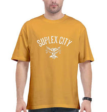 Load image into Gallery viewer, WWE Brock Lesnar Suplex City Oversized T-Shirt for Men-Golden Yellow-Ektarfa.online
