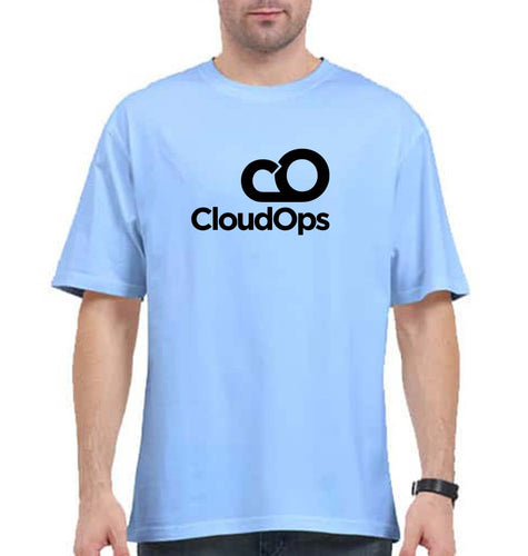 CloudOps Oversized T-Shirt for Men-Baby Blue-Ektarfa.online
