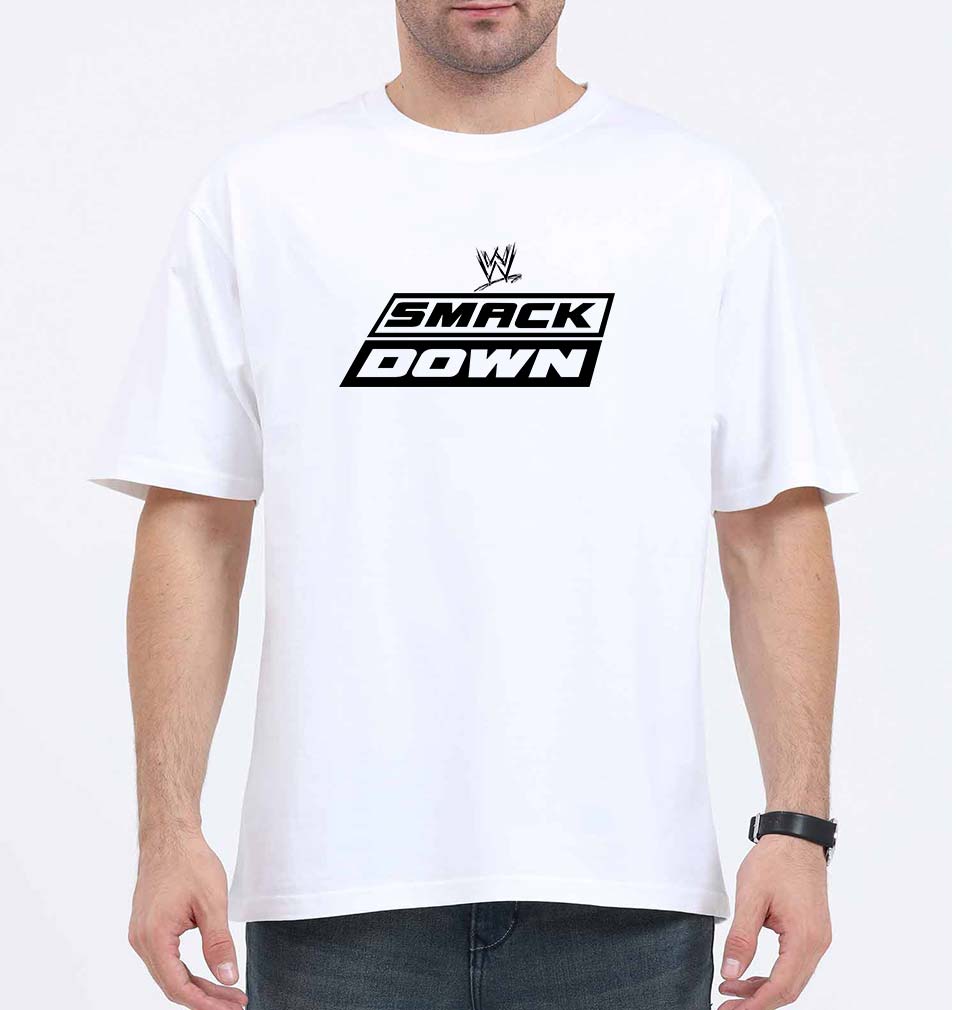 smackdown Oversized T-Shirt for Men-White-Ektarfa.online