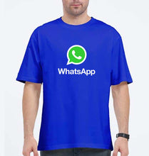 Load image into Gallery viewer, WhatsApp Oversized T-Shirt for Men-Royal Blue-Ektarfa.online
