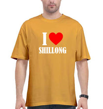 Load image into Gallery viewer, i love shillong Oversized T-Shirt for Men-Golden Yellow-Ektarfa.online
