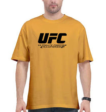 Load image into Gallery viewer, UFC Oversized T-Shirt for Men-Golden Yellow-Ektarfa.online
