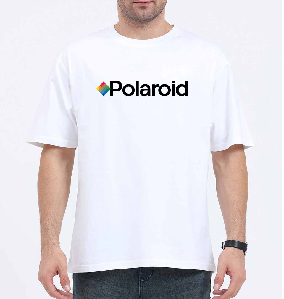 Polaroid Oversized T-Shirt for Men-White-Ektarfa.online