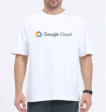 Load image into Gallery viewer, google cloud Oversized T-Shirt for Men-White-Ektarfa.online
