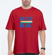 Load image into Gallery viewer, bleed blue Oversized T-Shirt for Men-Red-Ektarfa.online
