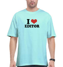 Load image into Gallery viewer, I LOVE EDITOR Oversized T-Shirt for Men

