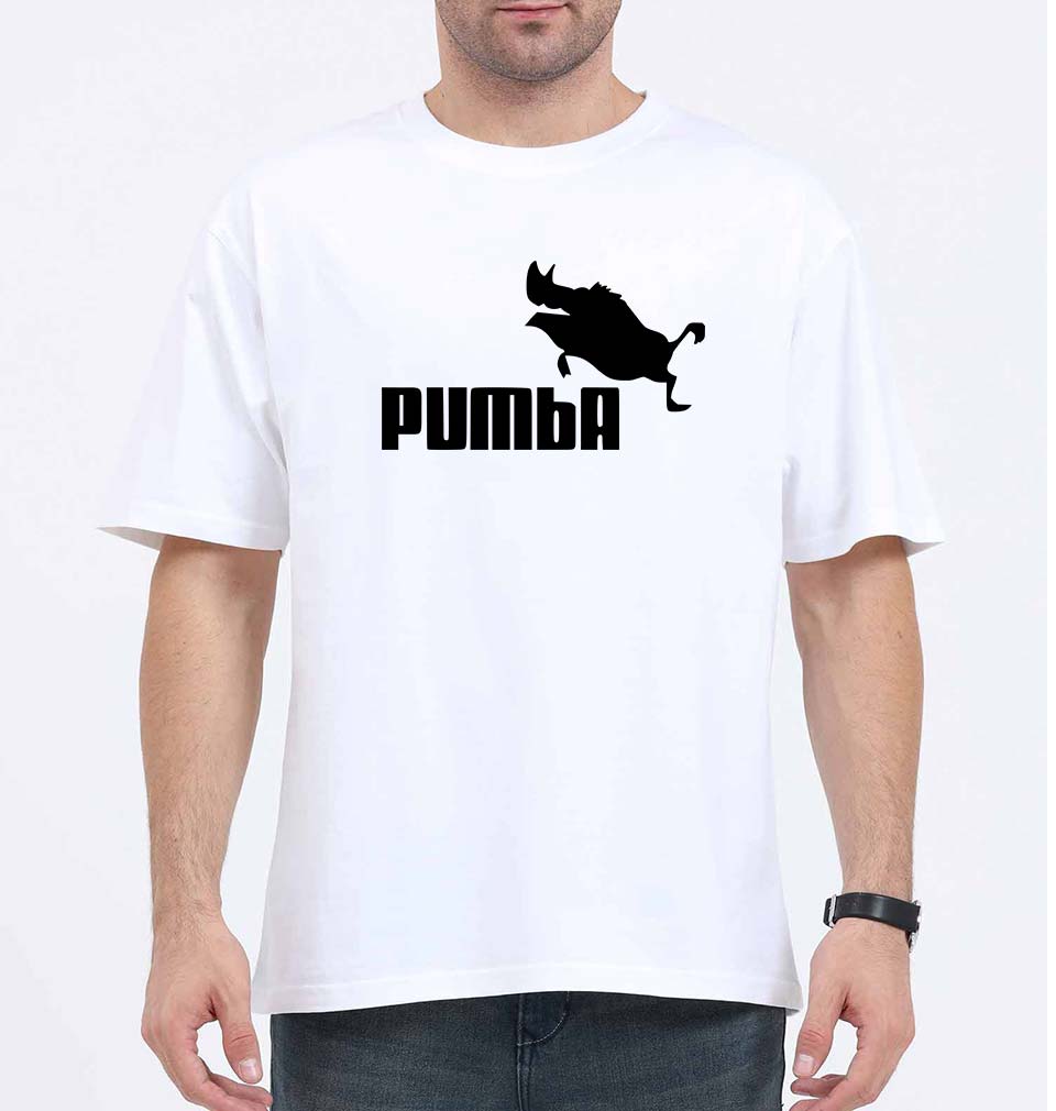pumba Oversized T-Shirt for Men-White-Ektarfa.online