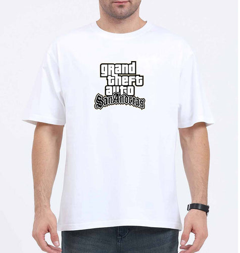GTA San Oversized T-Shirt for Men-White-Ektarfa.online