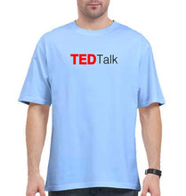 Load image into Gallery viewer, Ted Talk Oversized T-Shirt for Men-Baby Blue-Ektarfa.online
