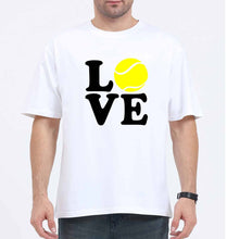 Load image into Gallery viewer, Love Tennis Oversized T-Shirt for Men-White-Ektarfa.online
